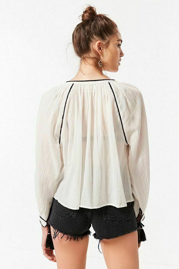 Urban Outfitters UO Wild Horses Ivory Blouse Top