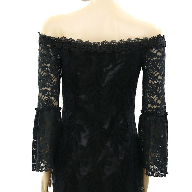 Free People Embroidered Shift Mini Dress XS