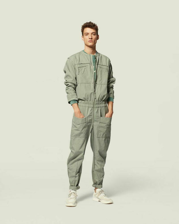 Isabel Marant Trevor Cotton-Canvas Boiler Suit Jumpsuit Men's Green