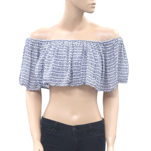 Mara Hoffman Pinwheel Stripe Printed Cropped Top L