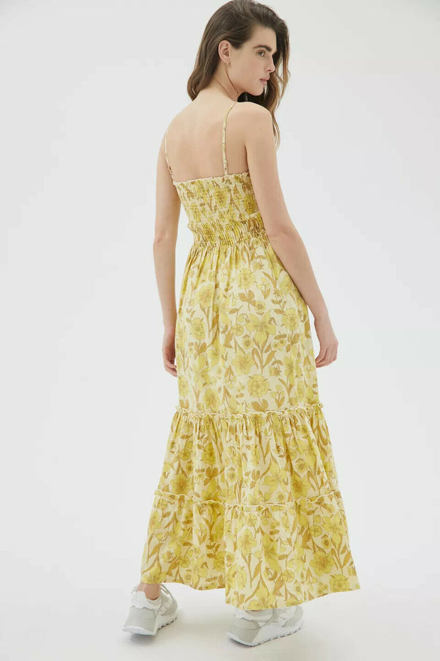 Urban Outfitters UO Athena Smocked Midi Dress
