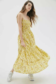 Urban Outfitters UO Athena Smocked Midi Dress