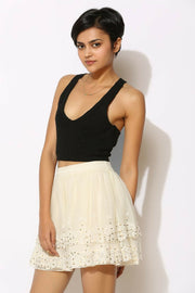 Kimchi Blue Urban Outfitters Sequin Embroidered Skirt