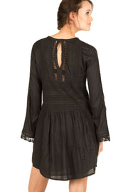 IRO Kelen Lace Black Tunic Dress S-36