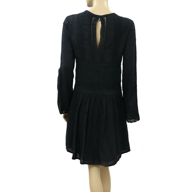 IRO Kelen Lace Black Tunic Dress S-36