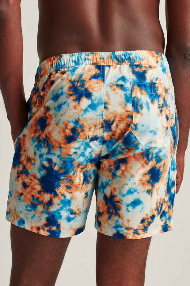 Bonobos Riviera Recycled Swim Blue Tie Dye Print Trunks Shorts