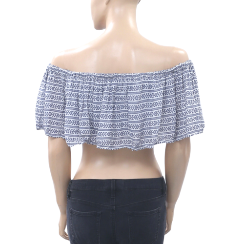 Mara Hoffman Pinwheel Stripe Printed Cropped Top L