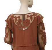 Free People New Romantics Tropicali T 恤花卉拼布衬衫上衣 S