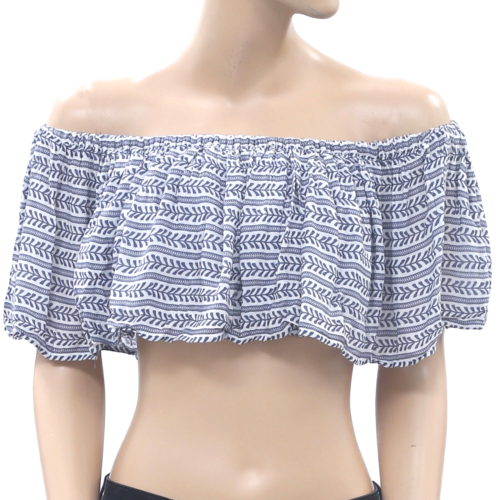 Mara Hoffman Pinwheel Stripe Printed Cropped Top L