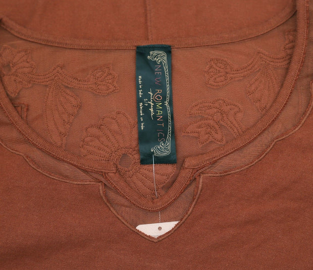 Free People New Romantics Tropicali T 恤花卉拼布衬衫上衣 S
