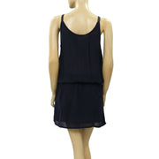 Grain De Malice Embroidered Tie Tunic Mini Dress