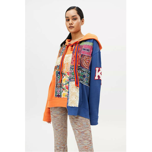 Kimchi Blue Urban Outfitters Campbell Patchwork Hoodie Sweatshirt Top