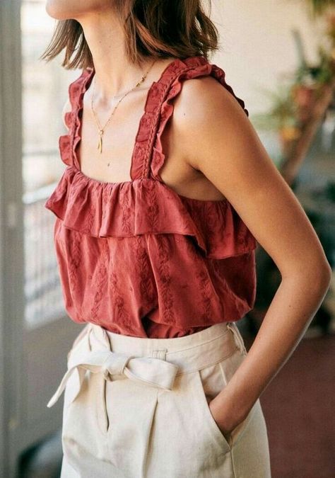 Sezane Paris Hermine Blouse Top