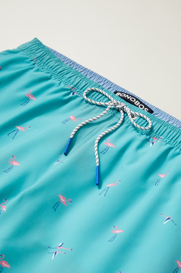 Bonobos Riviera Recycled Swim Trunks Anyway Flamingos Shorts L