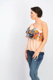 Free People Annka Bubble Floral Printed Blouse Top