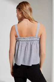 Urban Outfitters UO Striped Printed Smocked Tank Top