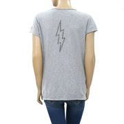 Zadig & Voltaire Tunisien Flashlight Beaded Blouse T-Shirt Top