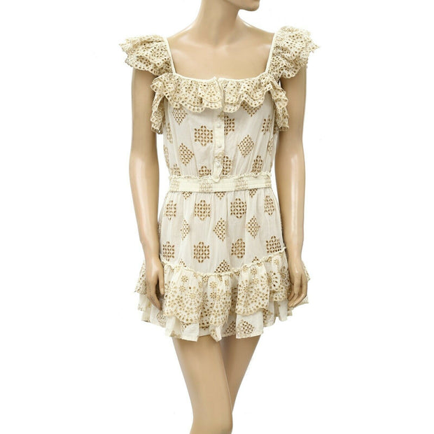 PQ Swim Anthropologie Haven Cate 荷叶边迷你连衣裙 XS /S