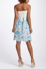 Vanessa Virginia Anthropologie Stitched Cornflower MINI Dress