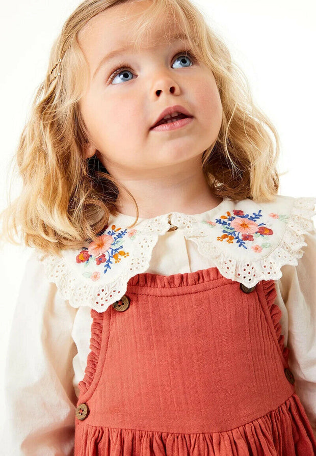 Next Baby Kids Girls Embroidered Buttondown Top 6-Month