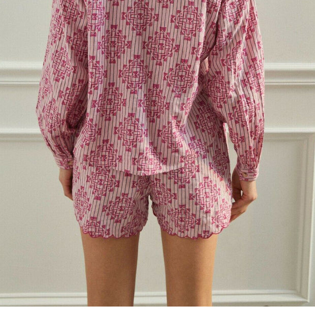 Anthropologie Ella Sleepwear Pink Striped Shorts