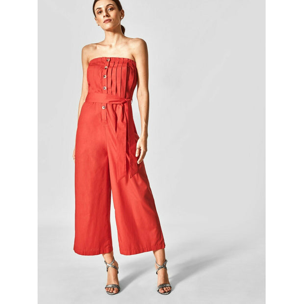 The Label Life Scarlet Tube Red Jumpsuit Dress