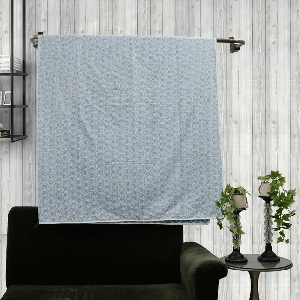 White Chocolate Handmade Block Print Quilt Coverlet Organic