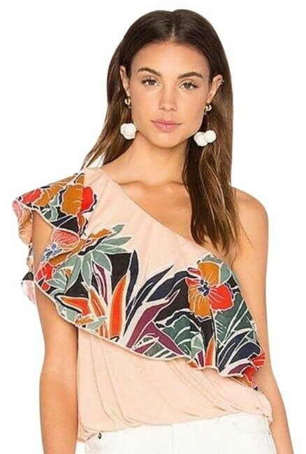 Free People Annka Bubble Floral Printed Blouse Top