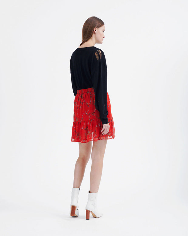 IRO LILIE Floral Printed Mini Skirt