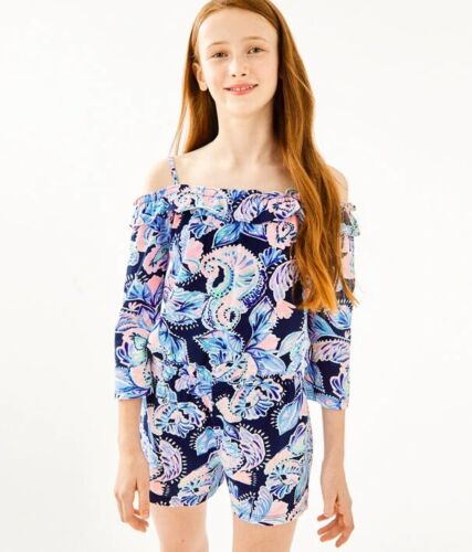 Lilly Pulitzer Kids Girls Margaret of the Shoulder Romper S 4-5 Years
