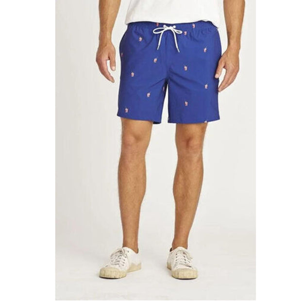 Bonobos Riviera Recycled Swim Trunks Spritz Printed Navy Shorts M
