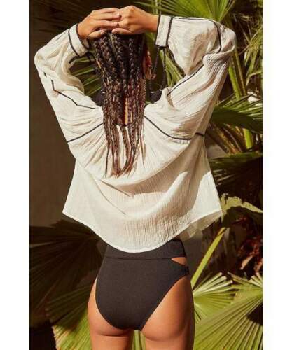 Urban Outfitters UO Wild Horses Ivory Blouse Top