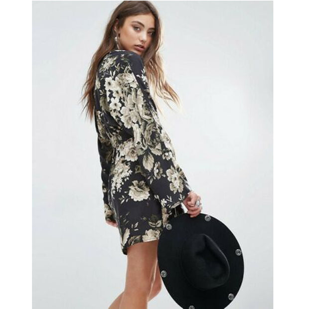 Denim & Supply Ralph Lauren Floral Printed Wrap Mini Dress XS