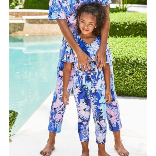 Lilly Pulitzer Girls Mini Maliah Floral Jumpsuit Dress