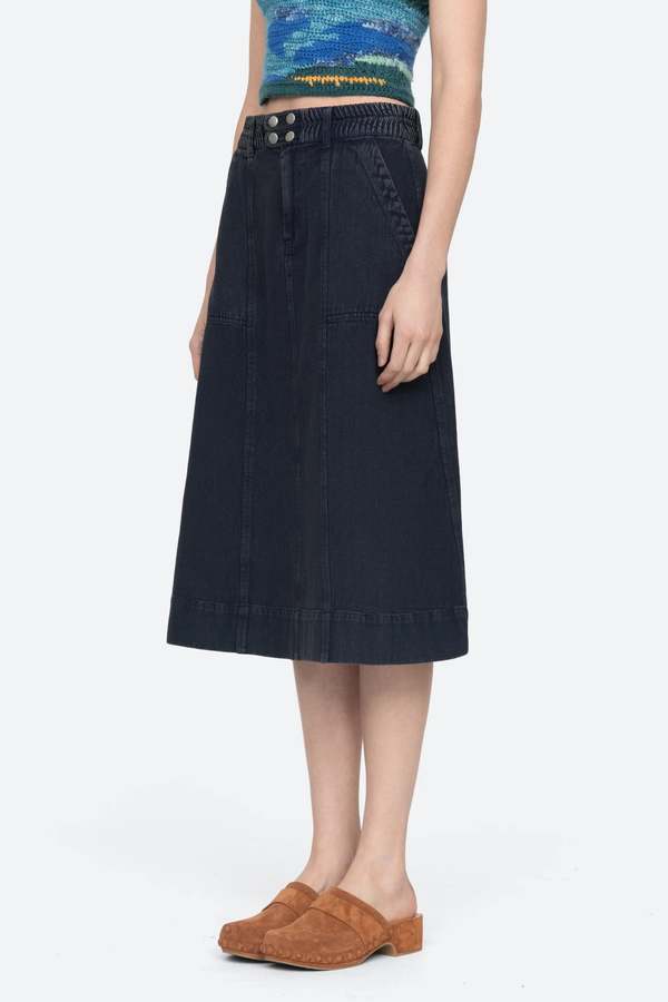 Sea New York Nyla Twill Midi Skirt XS-2
