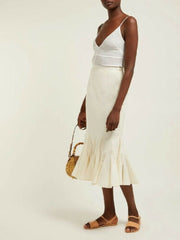 Rhode Resort Sienna Fishtail Midi Skirt M