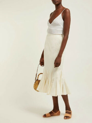 Rhode Resort Sienna Fishtail Midi Skirt M