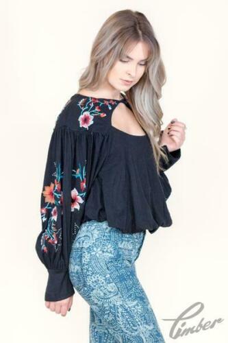 Free People Lita 花卉刺绣衬衫上衣