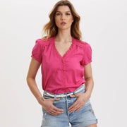 Odd Molly Anthropologie Sleeves Up Buttondown Blouse Top S-1