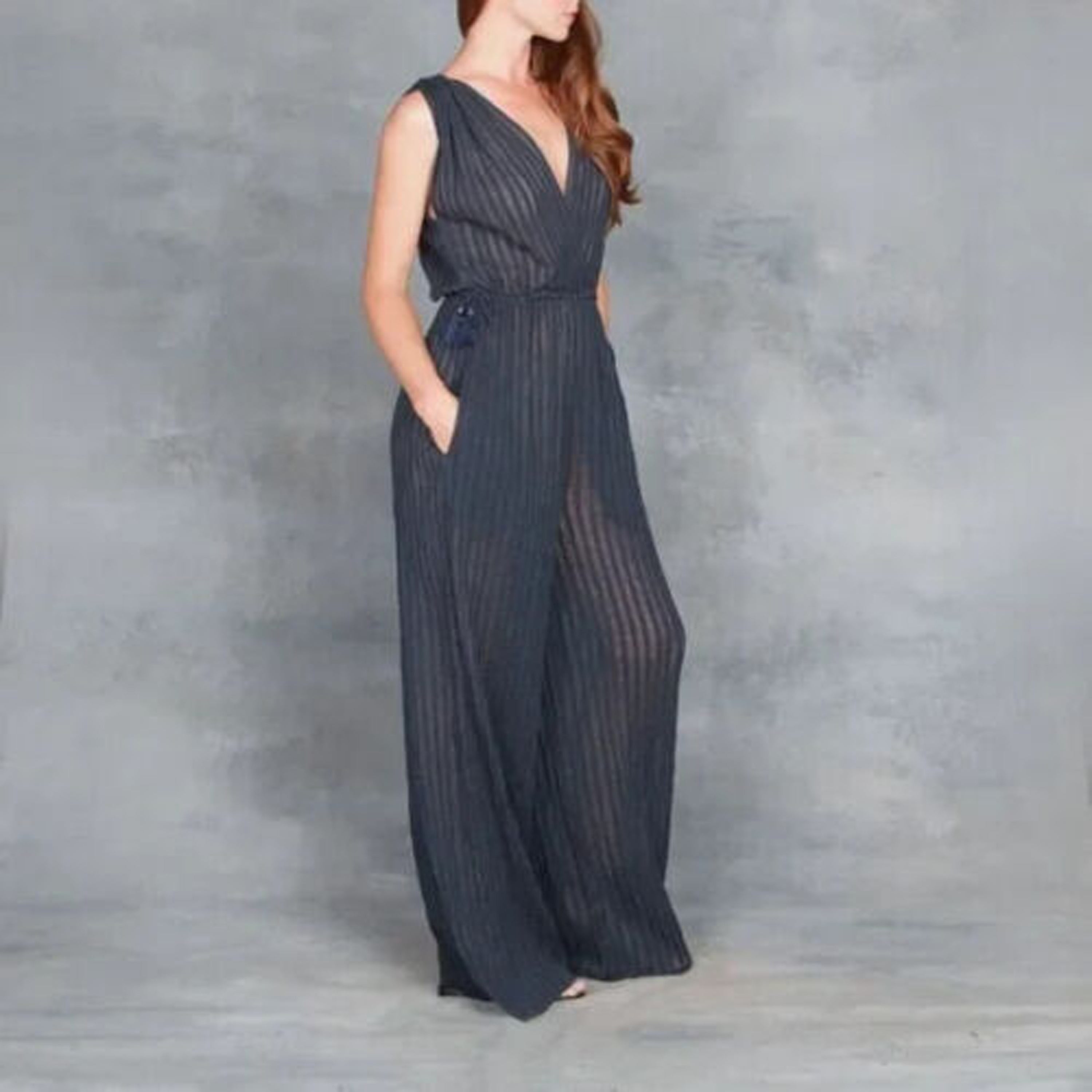 Ulla Johnson Tallis Wide Leg Jumpsuit M White Chocolate Couture