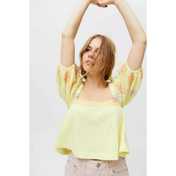 Urban Outfitters UO Cardamon Embroidered Blouse Top