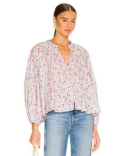Something Navy Long Sleeve Flowy Buttondown Top S