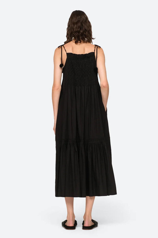 Sea New York Willa Smocked Midi Dress