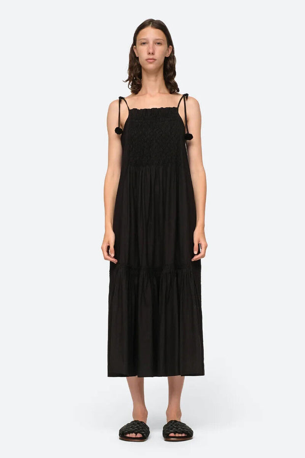 Sea New York Willa Smocked Midi Dress