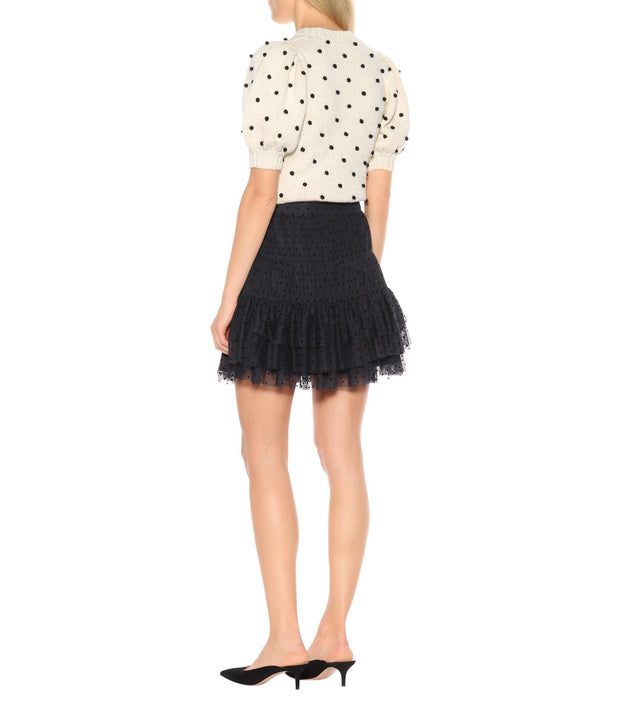 Ulla Johnson Polka-Dot Tulle Mini Skirt