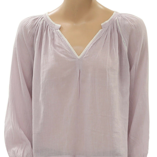 Urban Outfitters UO Wild Horses 蕾丝领结紫色衬衫上衣
