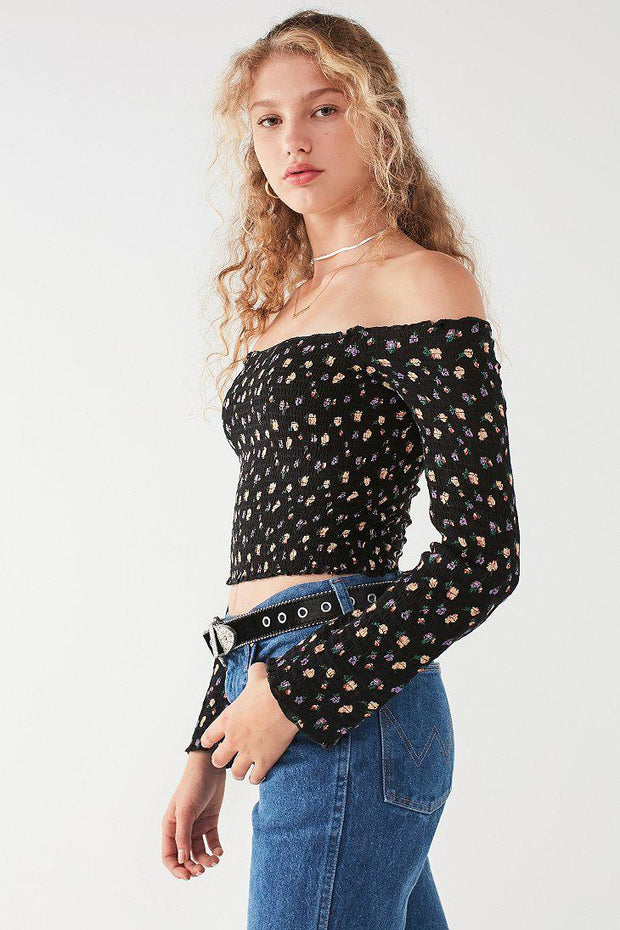 Pins &amp; Needles Urban Outfitters 皱褶 Bardot 短款上衣
