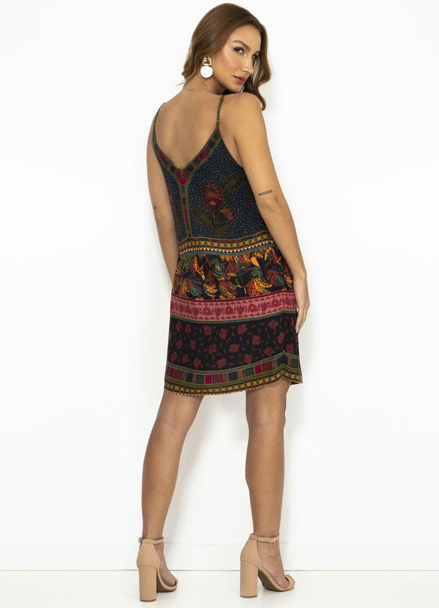 Farm Rio Anthropologie Patch Beauty Mini Dress