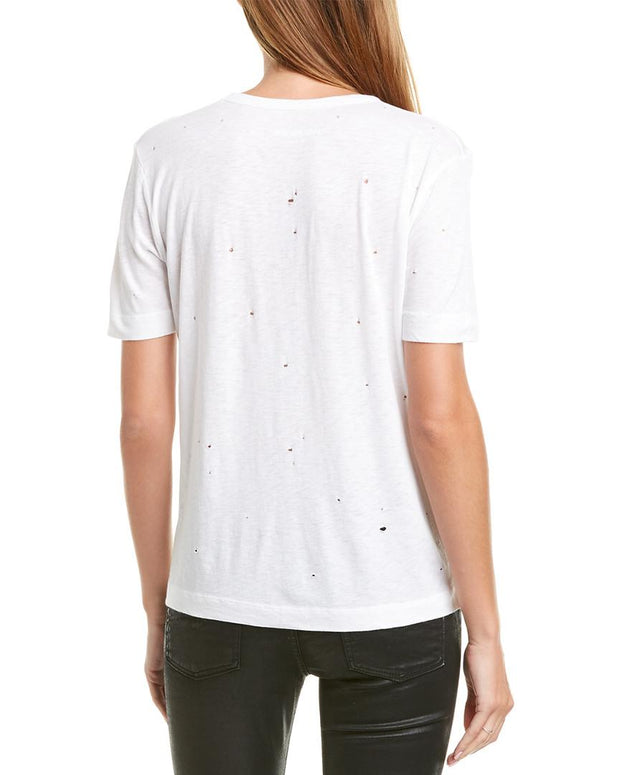 Zadig & Voltaire Wassa Holes Stamp Skull T-Shirt Top