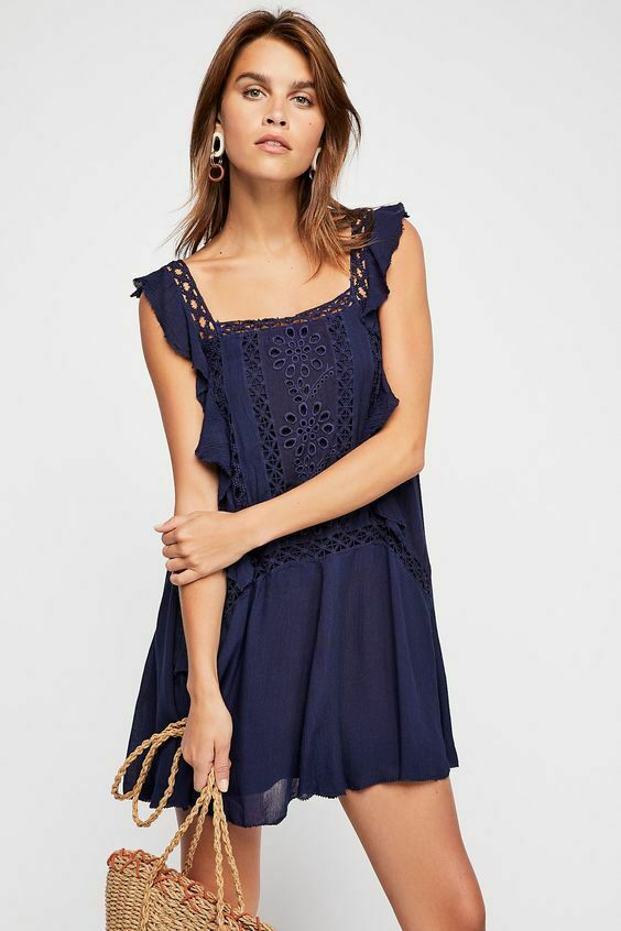 Free People FP One Priscilla Mini Dress White Chocolate Couture